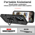 thumbnail image 4 of ELEHOLD Case for iPhone 16 Plus, Military Grade Heavy Duty Protection Case with Slide Camera Cover & Rotated Ring Kickstand,Black, 4 of 8