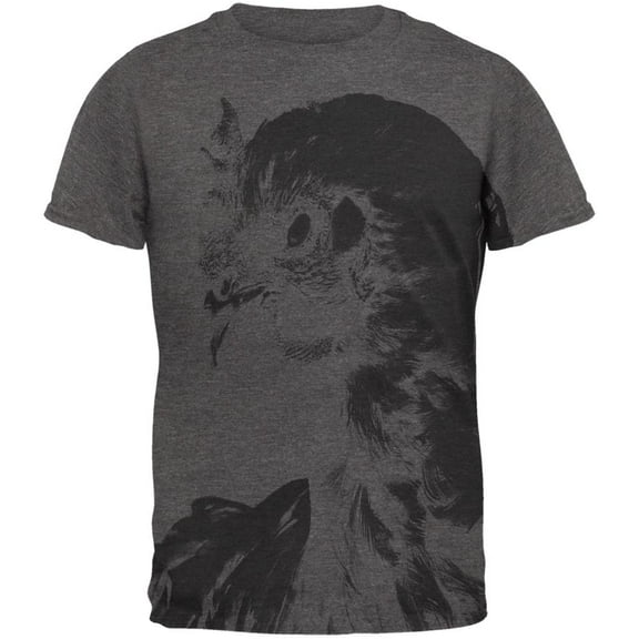 Evil Queen Of The Barnyard Chicken Mens Soft T Shirt Charcoal Heather LG