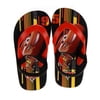 Disney Pixar Cars Boys Toddler Flip Flops with Back Strap, Black, 5-6