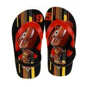 Disney Pixar Cars Boys Toddler Flip Flops with back strap - Black, 5-6