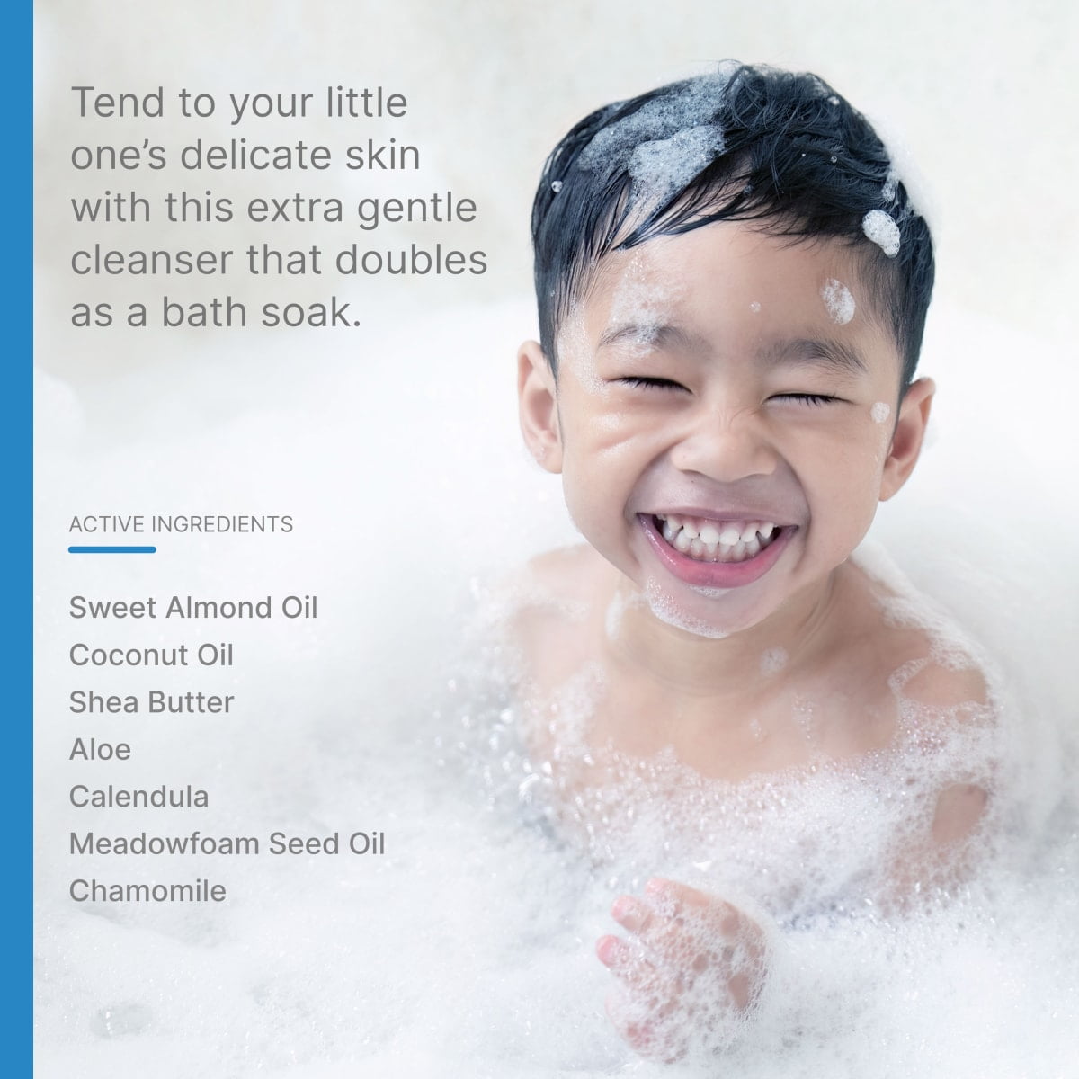 Raw Sugar Kids 2-in-1 Bath Soak + Body Wash, Fragrance Free, 12 fl oz