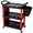 Black+Red | W/Bucket & Pegboard & Hook, variant on Tcbosik Auto Detailing Cart with Wheels, 3-Tier Utility Tool Cart with Pegboard, Bucket & Hooks, Car Wash Organizer for Garage, Workshop, Black+Red