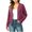 Purple, variant on Women's Solid Color Zip Up Bomber Jacket Long Sleeve with Thumb Holes Pockets Casual Outerwear Gray XL(XL)