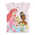 thumbnail image 2 of Disney Princess Short Sleeve Shirt and Tulle Tutu Skirt with Headband (Girls), 3 Piece Set, Sizes 2T-10, 2 of 6