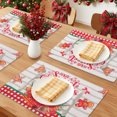 thumbnail image 2 of Placemats Set of 6 Linen Placemats, Washable Kitchen Table Mat, Seasonal Holiday Christmas Place Mats for Party Plaid 17.7*12.6inch, 2 of 6