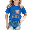 thumbnail image 4 of Ketyyh-chn99 Girls Patriotic Shirt Childrens Independence Day T Shirt Girls Boys Comfortable Short Sleeved Top Size for 2-3 Years,Blue, 4 of 5