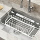 thumbnail image 5 of Estante organizador de fregadero de cocina | Soporte para esponjas de acero inoxidable | Estante compacto de drenaje para encimera | Panel hueco ventilado | Borde Elevado | 1 Pc | Blanco o Negro |, 5 of 6