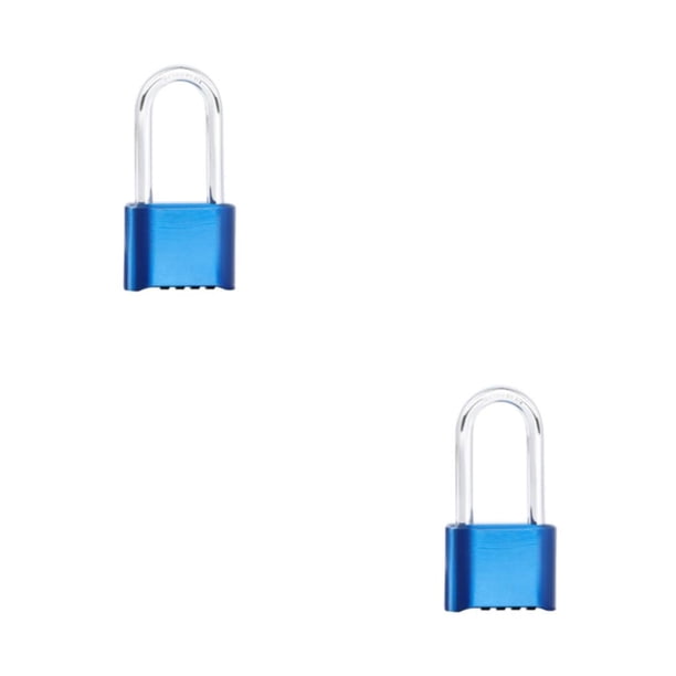 Scienceny Cerradura codificada antipérdida impermeable antioxidante contraseña de 4 dígitos puerta de casa portátil armario puerta almacén azul largo 2piezas