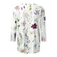 thumbnail image 5 of Hauts à Manches 3/4 pour Femmes Mode pour Femmes T-Shirt Ample Imprimé Mi-Long Blouse à Manches 3/4 Col Rond Hauts Décontractés T-Shirts pour Femmes Mode T-Shirts à Manches 3/4 pour Femmes, 5 of 5