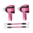 thumbnail image 2 of Juego de bandas de resistencia para tobillos, 25 x 8 cm, para máquina de cable, resistentes, multifuncionales, de instalación rápida, con presillas Rosa, 2 of 8
