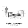 Woven Paths Brooklyn Iron Metal Platform Bed, Full, Black