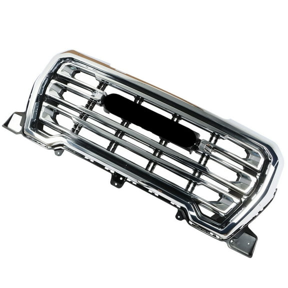 LABLT Front Bumper Hood Grille Chrome Grill Replacement For GMC Sierra 1500 SLT 19-21