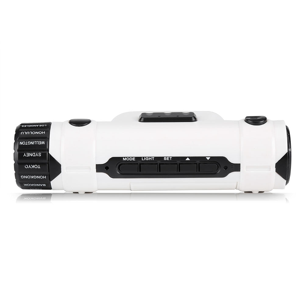 Brrnoo Digital Travel Alarm Clock,World Time Travel Clock,Flashlight