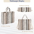 thumbnail image 6 of FORMRS Womens Corduroy Tote Bag Crossbody Shoulder Handbag with Pocket, Brown Abstract Stripes, 6 of 7