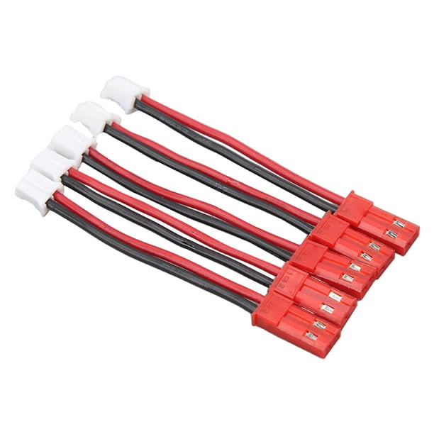 Cable De Extensión De Batería RC, Mejora El Rendimiento 5 Piezas PH2.0 2P A JST Cable Adaptador Macho A Macho Alta Flexibilidad Para SCX24 Para Vehículos Con Orugas RC 1/24