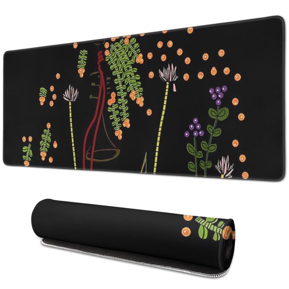 Ajoutez une Touche d'Élégance à Votre Bureau avec Notre Tapis de Souris Fleurs de Jardin / Antidérapant, Résistant aux Éclaboussures, Portable / Glisse Fluide / Taille 31.5 X 11.8 Pouces pour un Confort Supplémentaire
