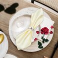 thumbnail image 3 of Juego de 12 servilleteros dorados, hebilla de servilleta de metal semicircular, cena navideña, decoración de mesa de Pascua, decoración de mesa de Nochevieja - plata, 3 of 7