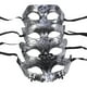 thumbnail image 1 of 4 piezas Máscara vintage Máscara facial Máscara Disfraz Accesorio para Masquerade Cosplay Costume Party Performance (Plata), 1 of 5