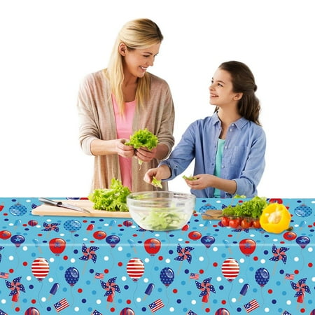 

Fovolat American Flag Tablecloth Independence Day Patriotic Tablecloth Rectangle Independence Day Stain Resistant American Flag Patterned Table Cloth Protector Tableware Decor refined