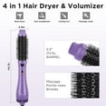 thumbnail image 3 of Hair Dryer and Blow Dryer Brush in one, Aima Beauty 4 in 1 Upgrade Hot Air Brush for Women, Negative ion, Frizz Less,  Purple, 3 of 6