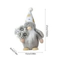 thumbnail image 3 of Blueek Christmas Hooded Faceless Bullion Doll Ornaments, Cute Plush Standing Gnome Santa Claus Holiday Window Desktop Decorations, 3 of 6