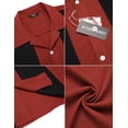 thumbnail image 4 of COOFANDY Men's Retro 50S Bowling Shirts Casual Button Down Short Sleeve Hawaiian Shirts, 4 of 6