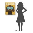 thumbnail image 4 of Global Gallery's 'Beach Bums Dachshund I Bum' By Michael Mullan Stretched Canvas Wall Art, 4 of 4