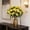 Yellow, variant on Artificial Flower Spring Summer Impatiens Bouquet UV Resistant Impatiens Stems Silk Floral Vase Filler for Outdoor Patio Cemetery and Indoor Home Decor