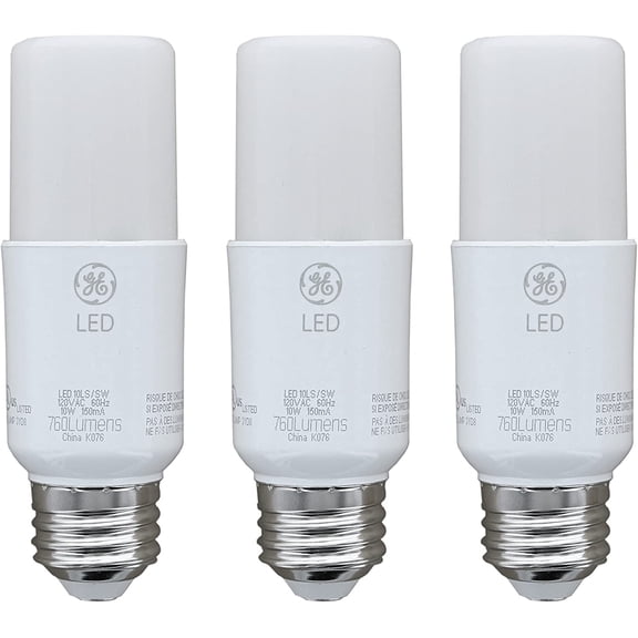 Lighting 79368 LED Bright Stik 10-watt (60-Watt Replacement), 760-Lumen Light Bulb Non-Dimmable with Medium Base, Soft White, 1 Box (3 Bulbs Total)