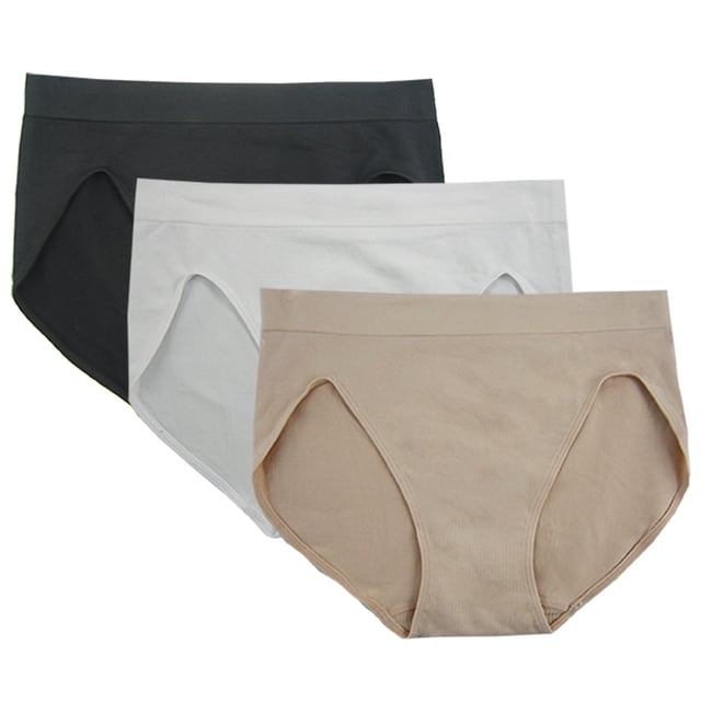 FEM Culottes pour FEMmes Sans Coutures, Culottes Échancrées - Lot de 3