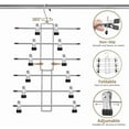 thumbnail image 6 of Pants Hangers with Clips,Space Saving Hanging Closet Organizer-6 Tiers Skirt Hangers with 360 °   Swivel Hook,Closet Organizer-Clothes Hangers- College Dorm Essentials Apartment Essentials-2 Pack, 6 of 10