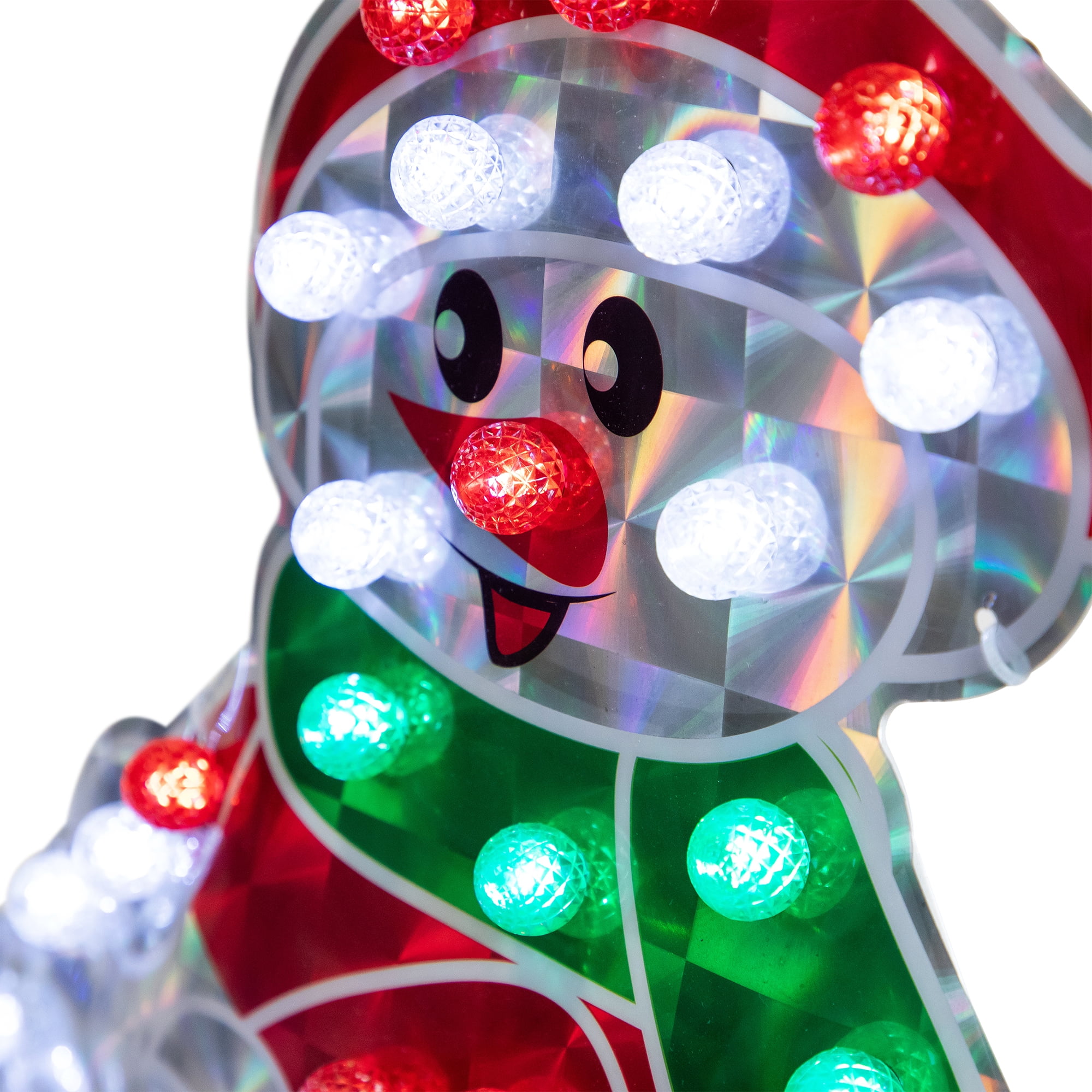 Northlight Lighted Holographic Snowmen on See Saw Outdoor Christmas Decoration - 46" - Multicolor