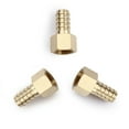 thumbnail image 3 of U.S. Solid 1/2 in Barb x 3/8 in FNPT Brass Hose Barbed Fitting with 3 Clamps Pack of 3, 3 of 5
