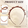 thumbnail image 6 of Butterfly Clip Headband, 90s Headbands with Clips, Double Bangs Hairstyle Headband, Multi Layer Toothed Braid Tool for Easy Diy Hairstyle(2pcs), 6 of 7
