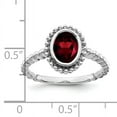 thumbnail image 3 of Primal Gold 10 Karat White Gold Oval Garnet Ring, 3 of 5