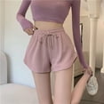 thumbnail image 2 of Bixock Womens Pajama Shorts Pj Pants Sleep Shorts Solid Color Knit High Waist Drawstring Shorts Thin Loose Sleepwear, 2 of 5