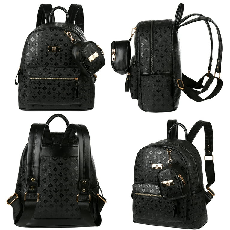 PU Leather Backpack for Women Girls, Trendy Travel Shoulders Bag