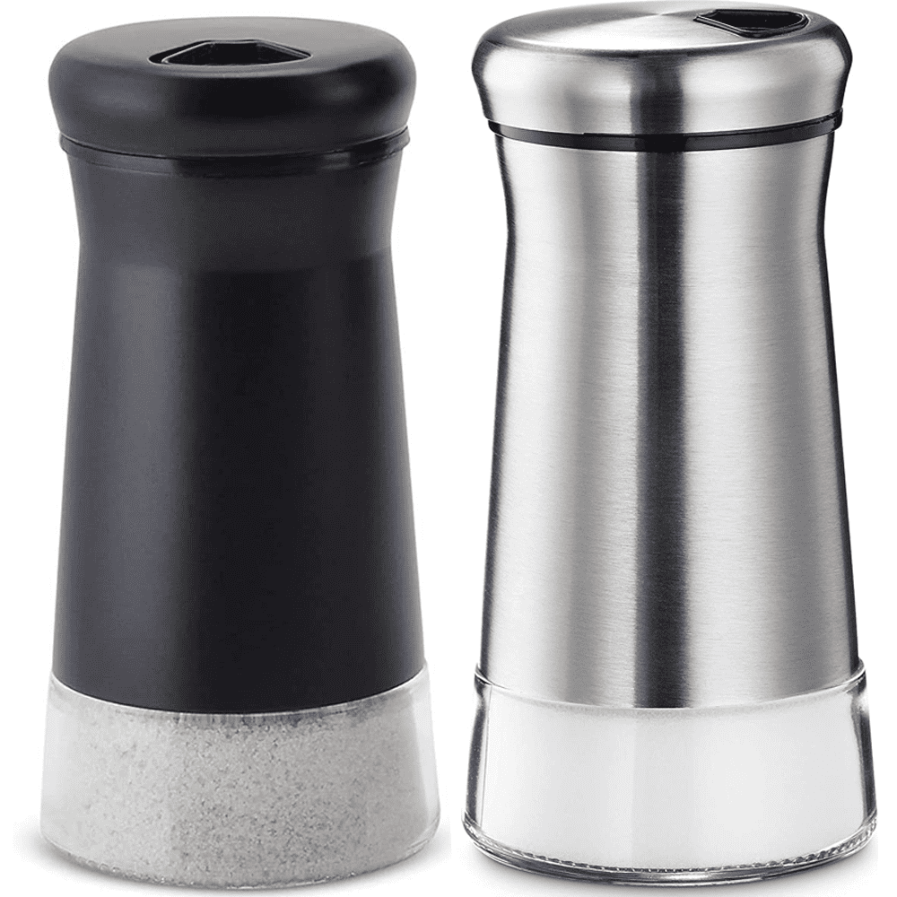 Salt Shaker or Pepper Shaker with Adjustable Pour Holes Stainless