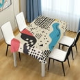 thumbnail image 4 of Yayeee Tablecloths 60" x 120" Rectangle Wrinkle Resistant Party Table Cover, Blue Retro Print, 4 of 8