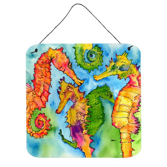 Carolines Treasures 8546DS66 Seahorse Wall or Door Hanging Prints 6HX6W multicolor