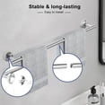 thumbnail image 5 of 18 Inch Brushed Nickel Towel Bar, Wall Mounted SUS304 Stainless Steel Bathroom Towel Rack Holder for Bathroom, 20.4 Inch Total Length, 5 of 7