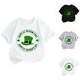 thumbnail image 3 of LckLvx St.Patrick's Day Shirt for Boys Girls Shamrock Graphic Crew Neck Short Sleeve Cotton T-Shirts,1-12Y, 3 of 4