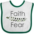 thumbnail image 3 of Inktastic Faith Over Fear with Laurels Boys or Girls Baby Bib, 3 of 4