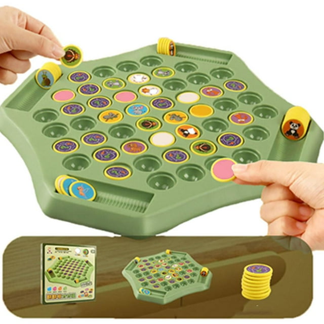 Daily Mix Store GINTBN Flip Chess Memory Game, Animal Flip Memory Game, Animal Flip Chess Memory Chess Game Board Game for Kindergarten Gathering Activity Christmas Party