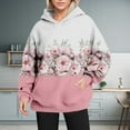 thumbnail image 2 of Bovemsi Sweatshirt for Women Retro Fashion Print Loose Large Sized Casual Long Sleeved Hoodie Comfort Hoodie, 2 of 9