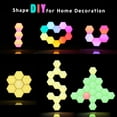 thumbnail image 5 of Yescom Hexagon Smart Light Modular LED Voice Music Control WIFI Dynamic Lamp Décor Gifts, 5 of 9