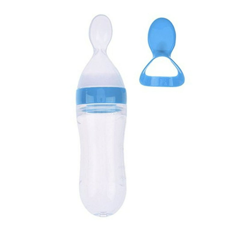 Baby Safety Spoon Silicone Baby Feeding with Rice Cereal Bottle Food Spoon  for Best Gift