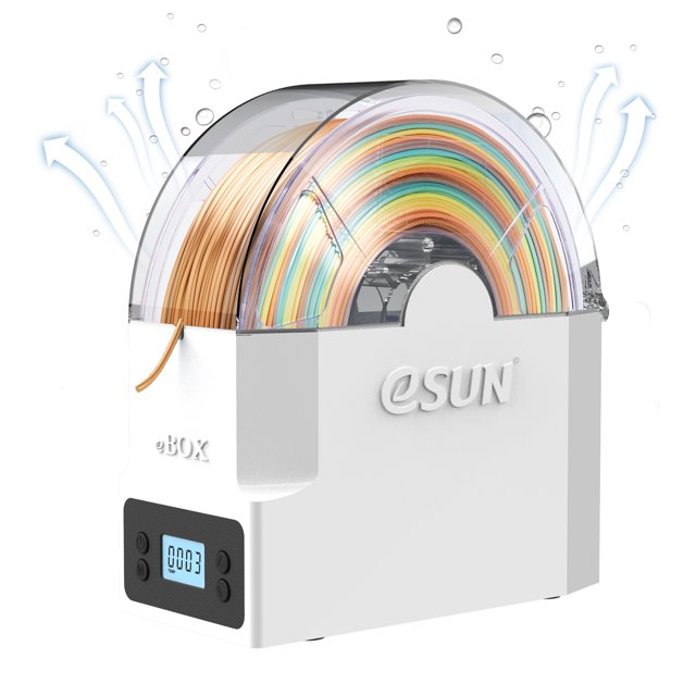 eSUN eBOX Lite 3D Printer Filament Dry Box 3D Filament Dryer Storage Box Dehydrator Spool Holder Keep Filament Dry Compatible with 1.75mm 2.85mm 3mm Filament PLA ABS PETG Nylon and Other 3D
