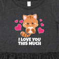 thumbnail image 4 of Inktastic I Love You This Much Kitten Girls Toddler Dress, 4 of 5