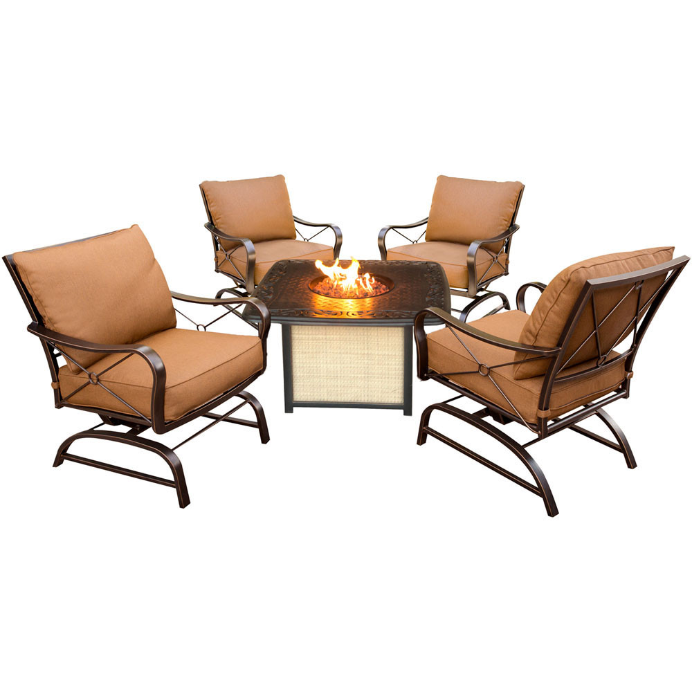 Hanover SUMMRNGHT5PC Summer Nights 5 Piece Outdoor Patio Fire Pit Set